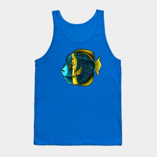 Angelfish Tropical Fish With Eyelashes Tank Top